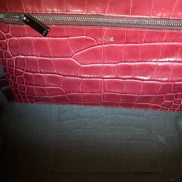 Vince Crocodile-Embossed Leather Tote - Picture 13 of 16